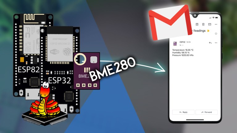 MicroPython Send Sensor Readings via email with the ESP32 ESP826 NodeMCU BME280