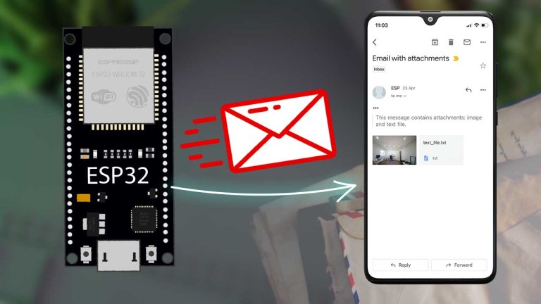 ESP32 Send Emails using an SMTP Server: HTML, Text and Attachments (Arduino IDE)