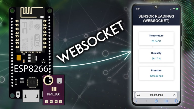 ESP8266 NodeMCU WebSocket Server Display Sensor Readings Arduino IDE